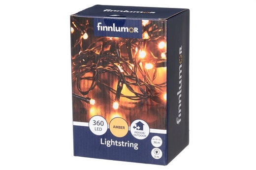 Finnlumor Valoketju 360 LED / 36m, meripihka