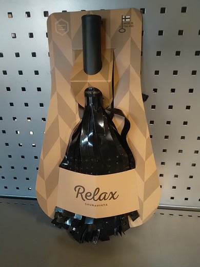 Relax-saunavihta ilman tuoksuja, musta