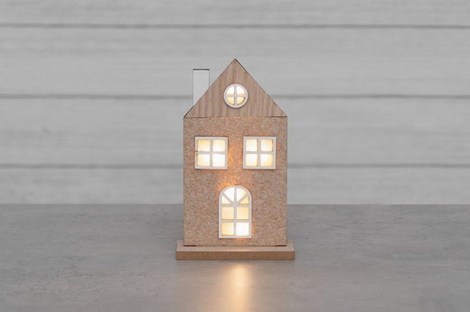 Finnlumor Valokoriste Talo silhuetti LED-valoilla 20 cm