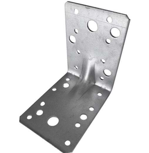 Kulmalevy vahvistettu 90 &times; 90 &times; 65 &times; 2,5 mm, sinkitty